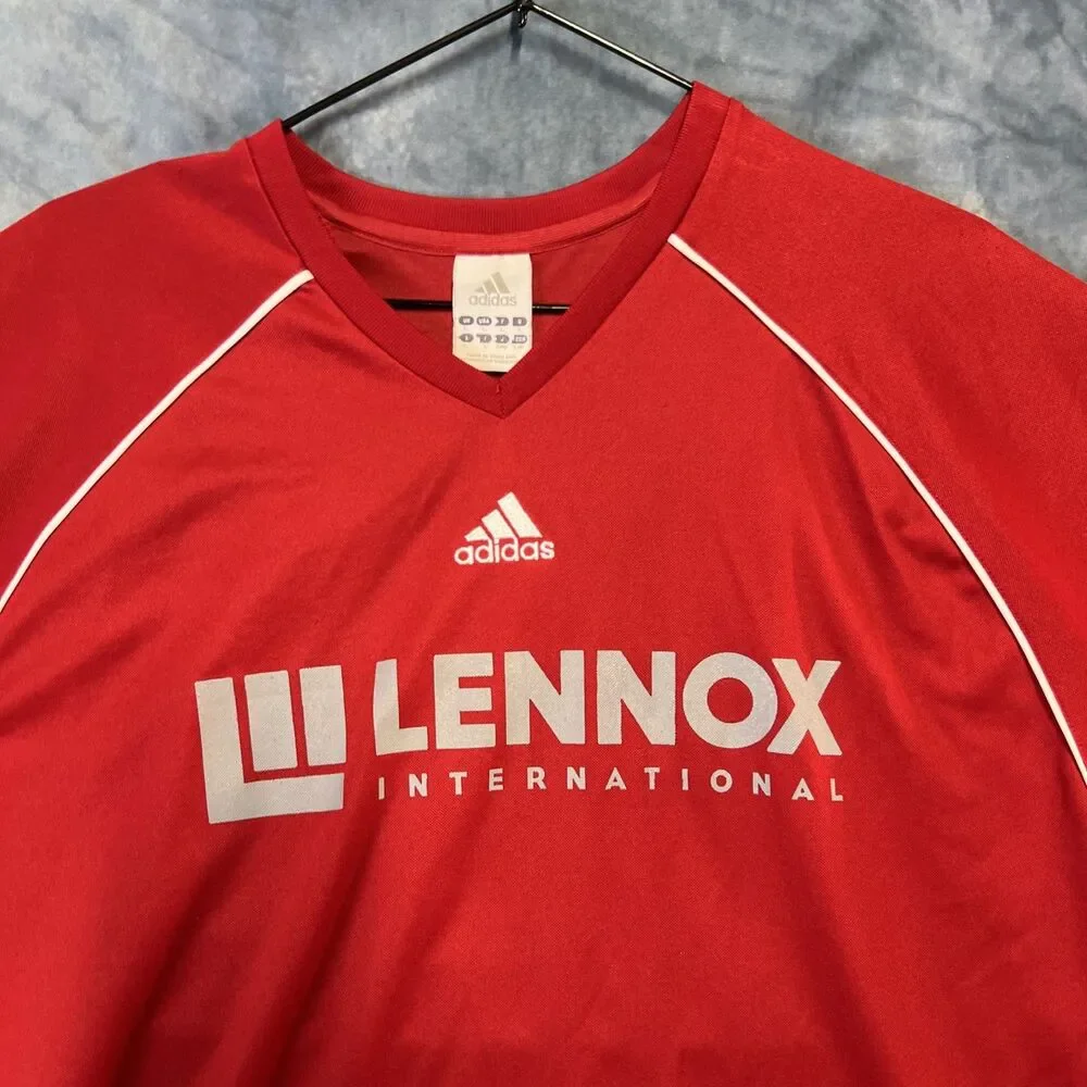 adidas Red And White Jersey Lennox Int. Blokecore L